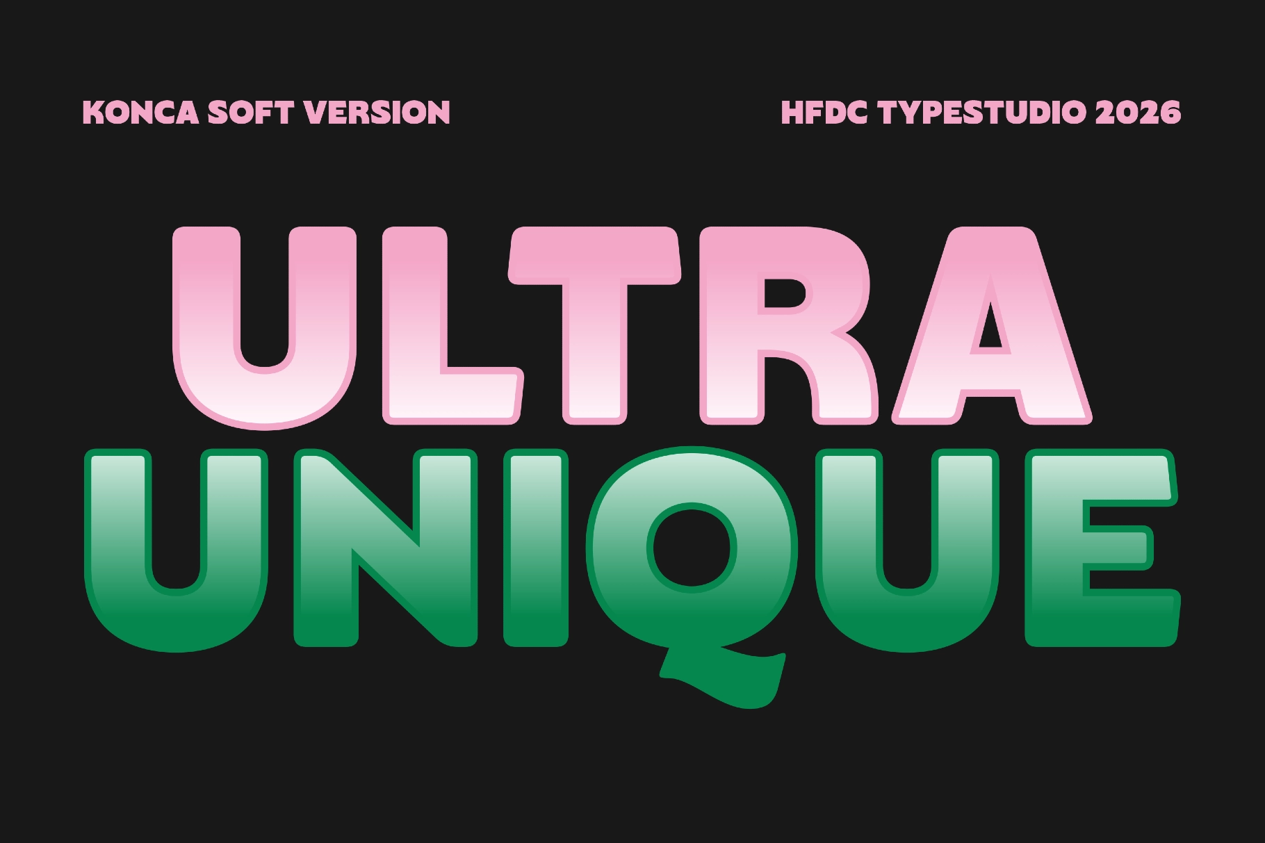 Konca HF - Bold Retro Display Font Duo