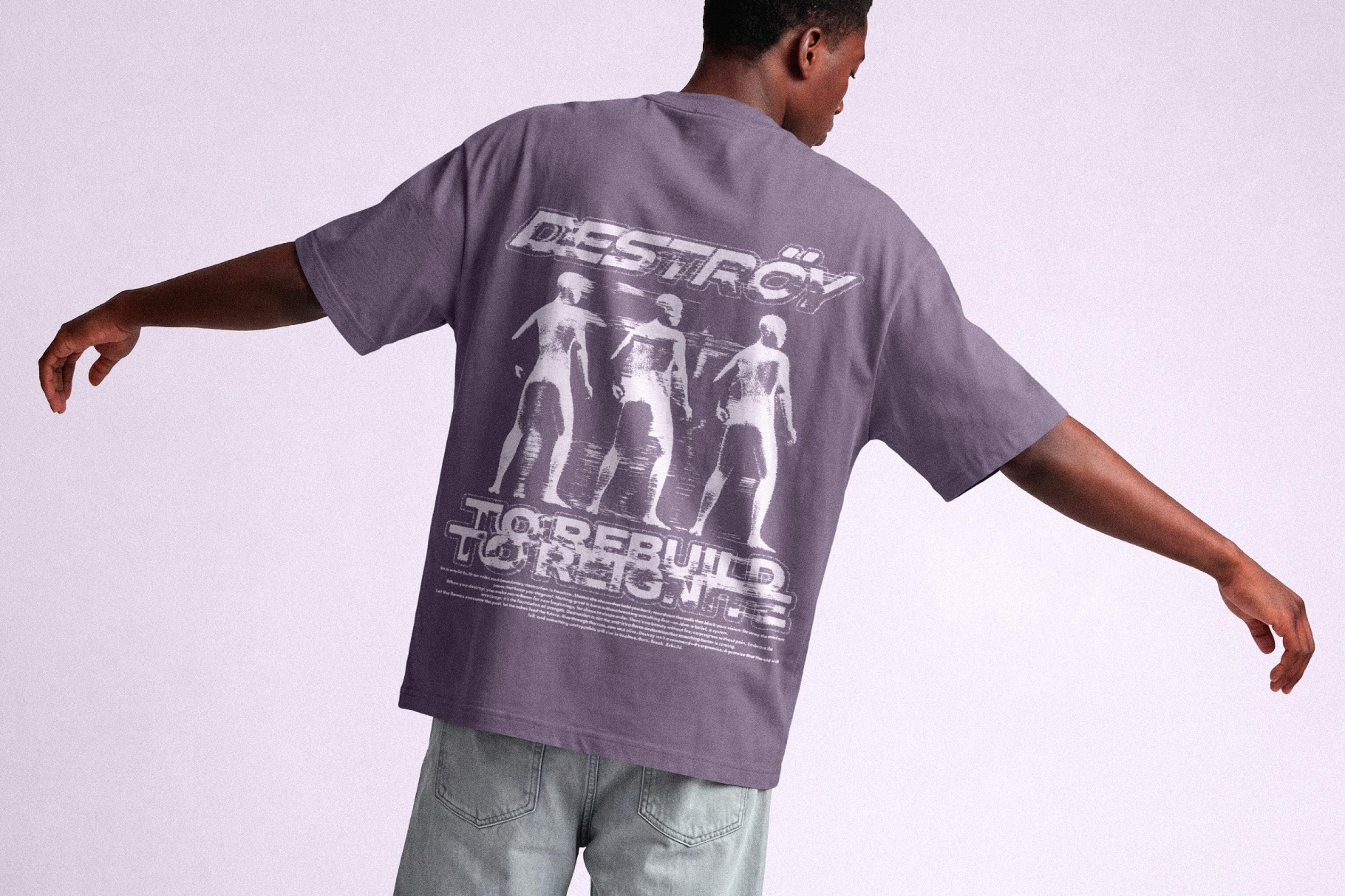 Motion Back Print T-Shirt Mockup