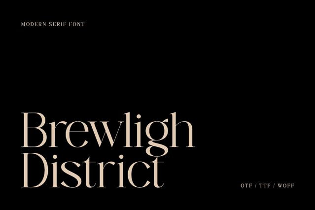 Brewligh District - Elegant Serif Font