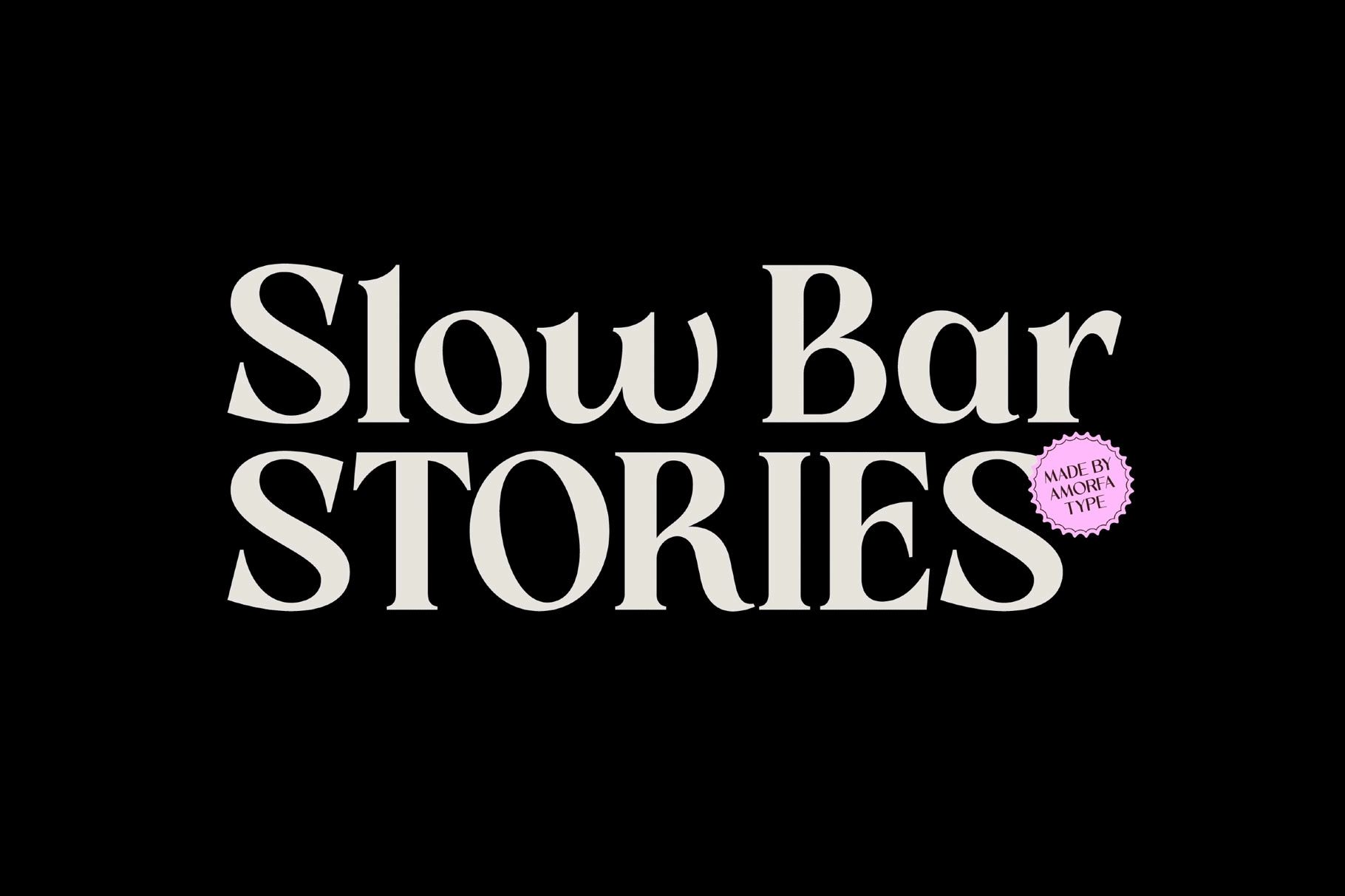 Slow Bar Stories - Retro Display Serif Font
