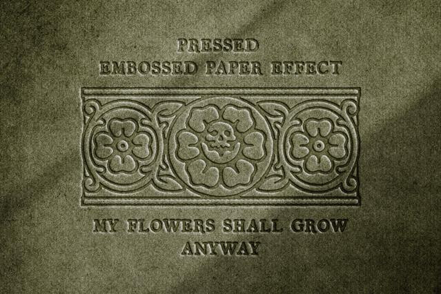 Embossed Paper Press Text Effect