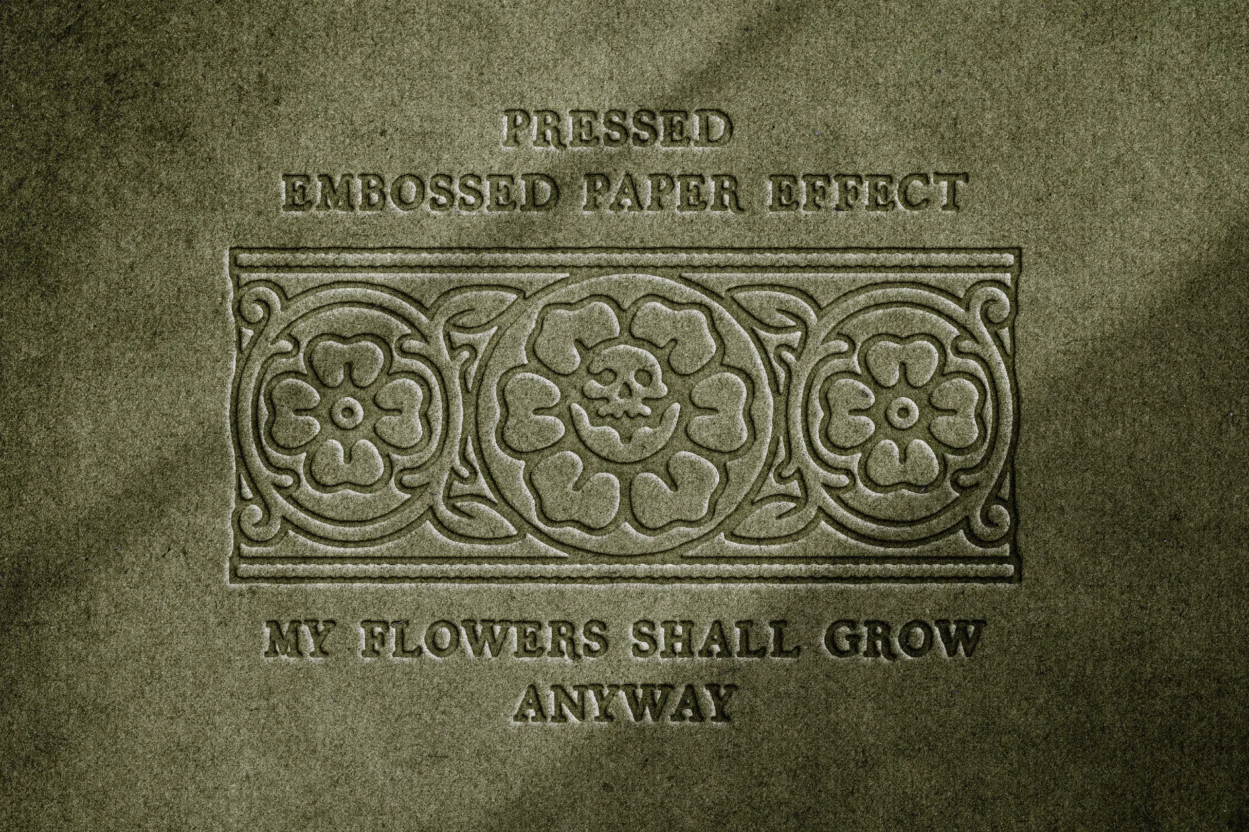 Embossed Paper Press Text Effect