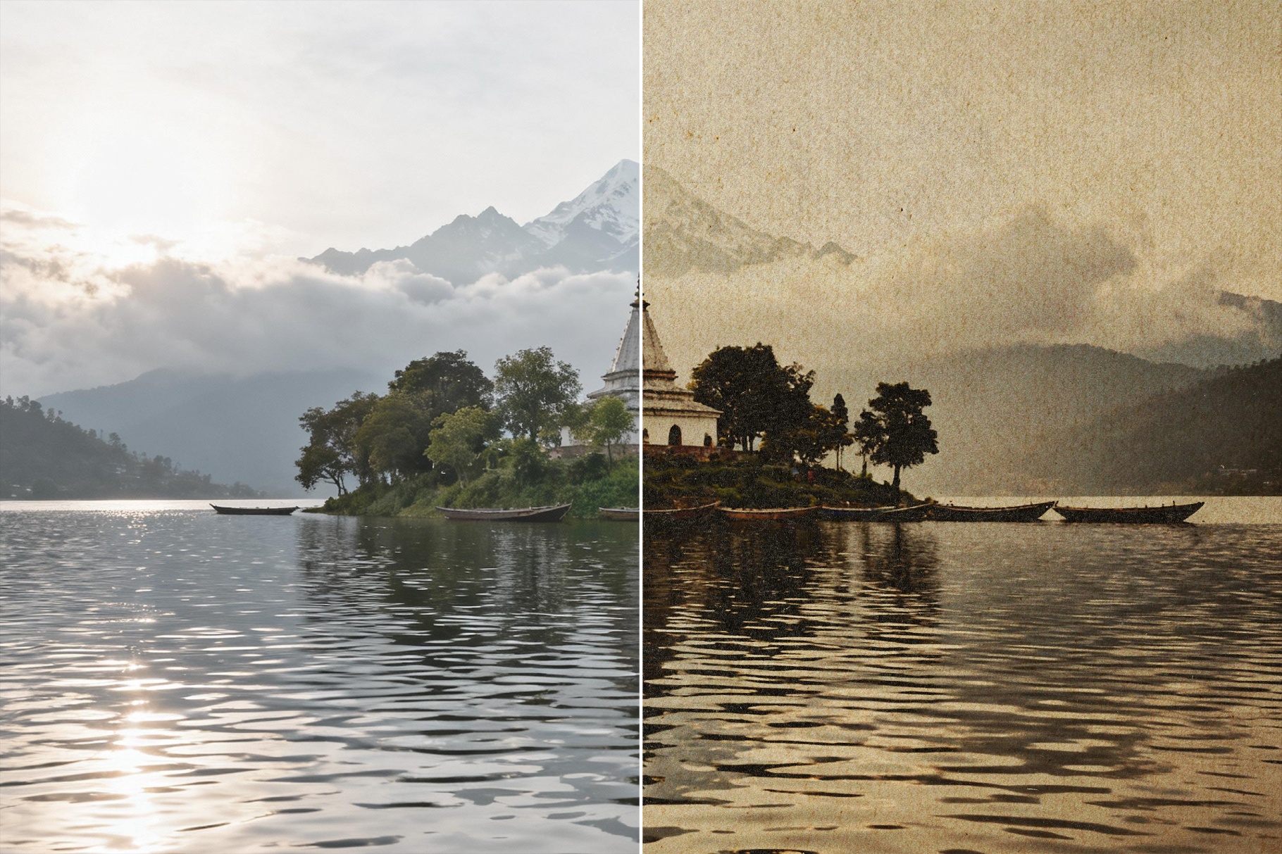 Trio Vintage Paper Textures Photo Effect
