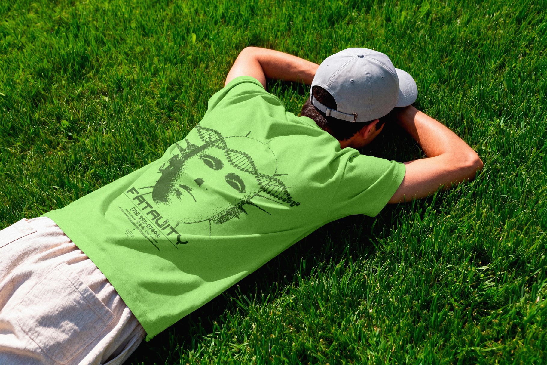 Lifestyle Back Print T-shrit Mockup