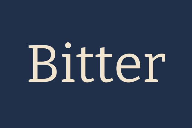 Bitter - Free Slab Font Family