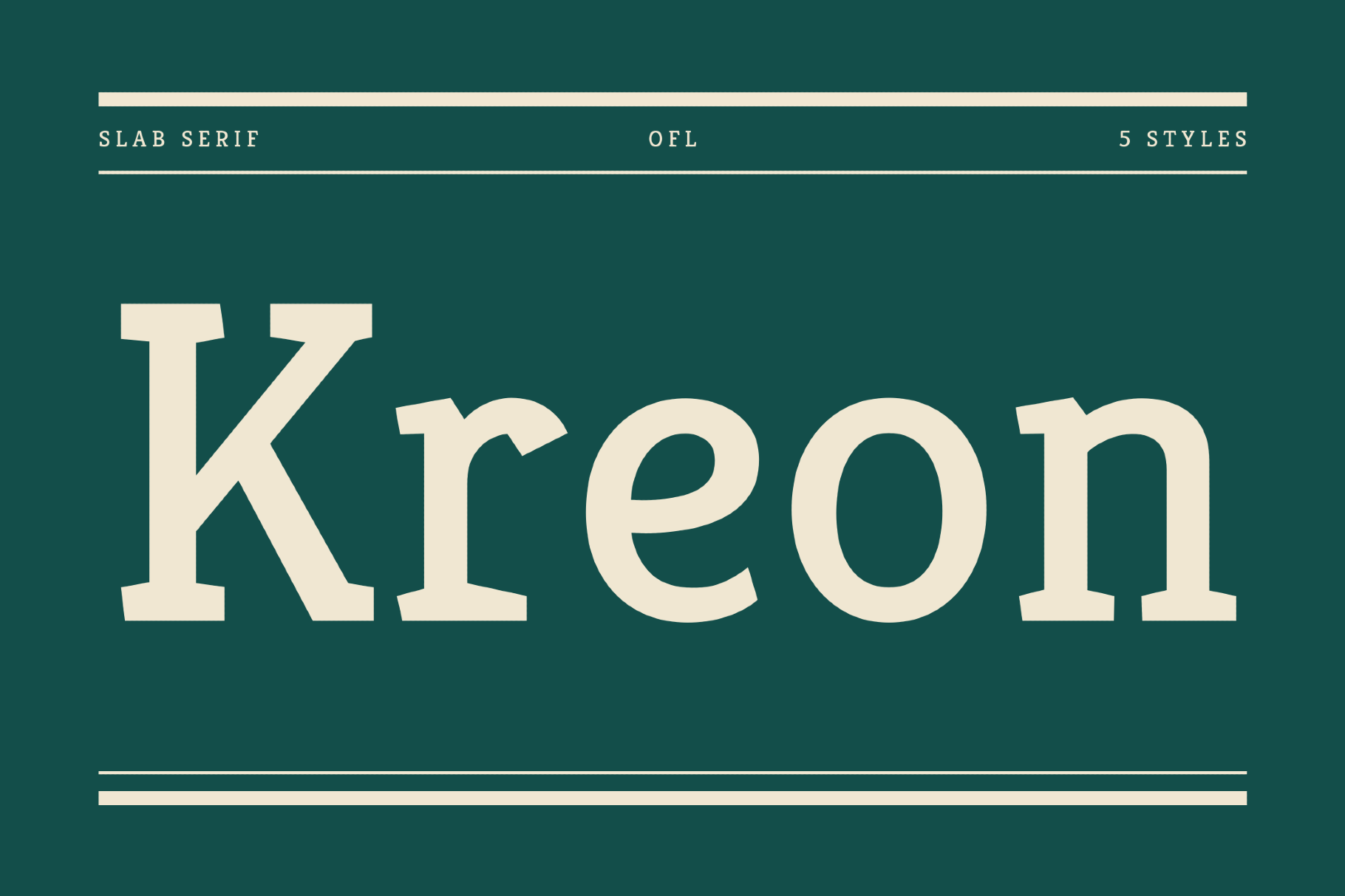 Kreon - Free Slab Serif Font Family