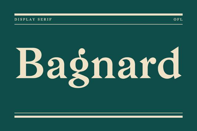 Bagnard - Free Display Serif Font