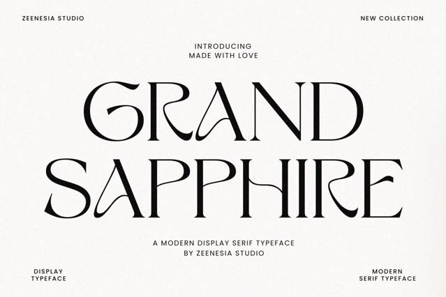 Grand Sapphire — Elegant Display Serif Font