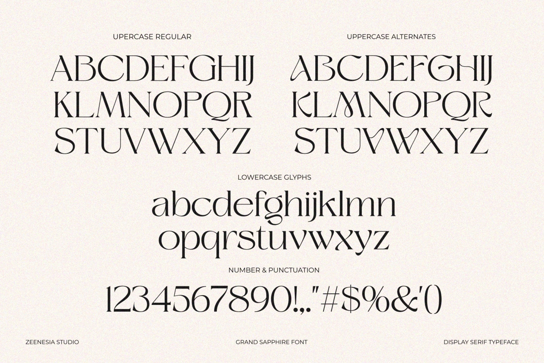 Grand Sapphire — Elegant Display Serif Font