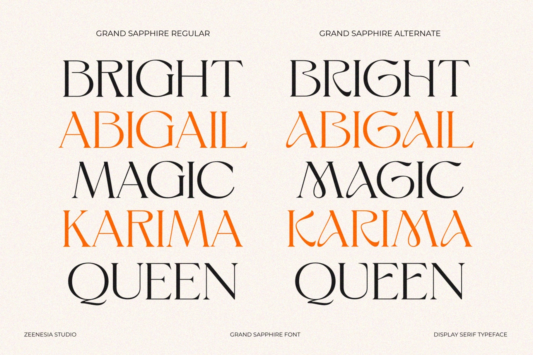 Grand Sapphire — Elegant Display Serif Font