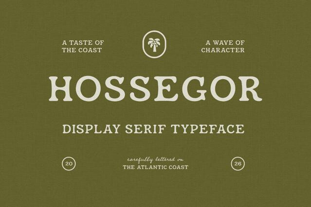Hossegor - Retro Surf Serif Display