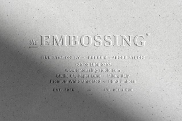 Embossing Card Mockup