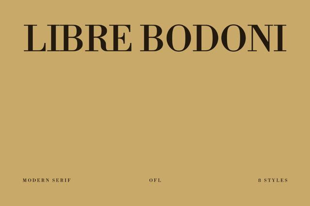 Libre Bodoni - Free Modern Serif Family