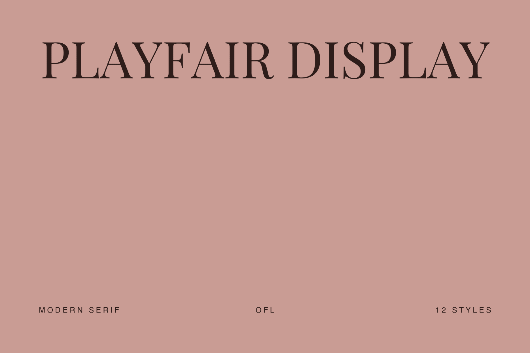 Playfair Display - Free Serif Family