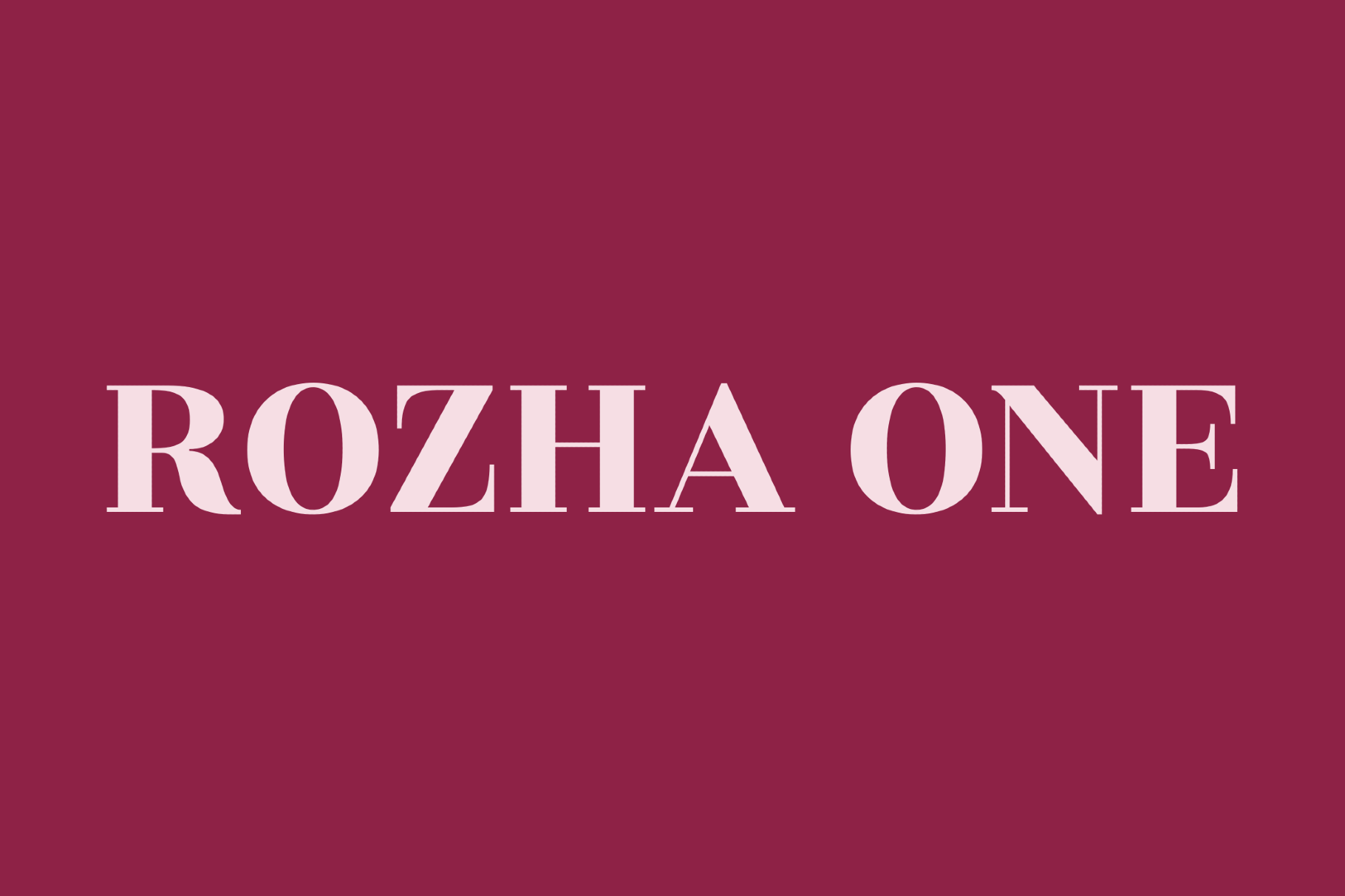 Rozha One - Free Display Serif Font