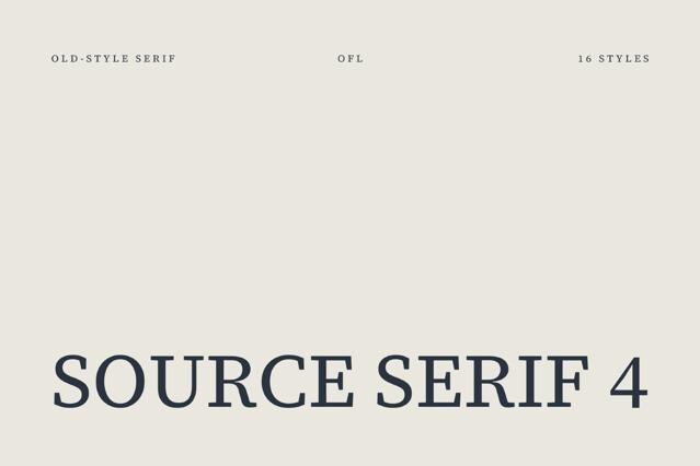 Source Serif 4 / Free Font Family
