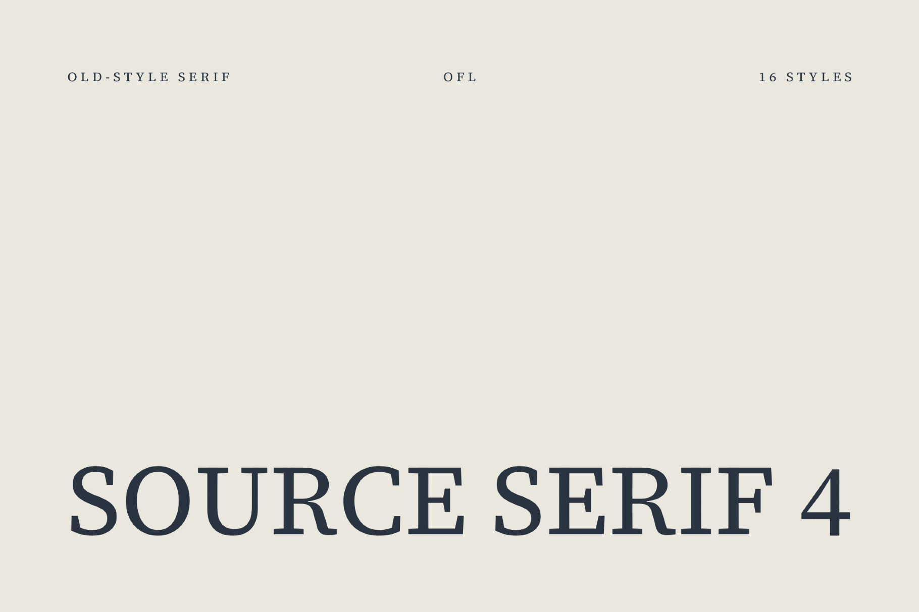 Source Serif 4 / Free Font Family