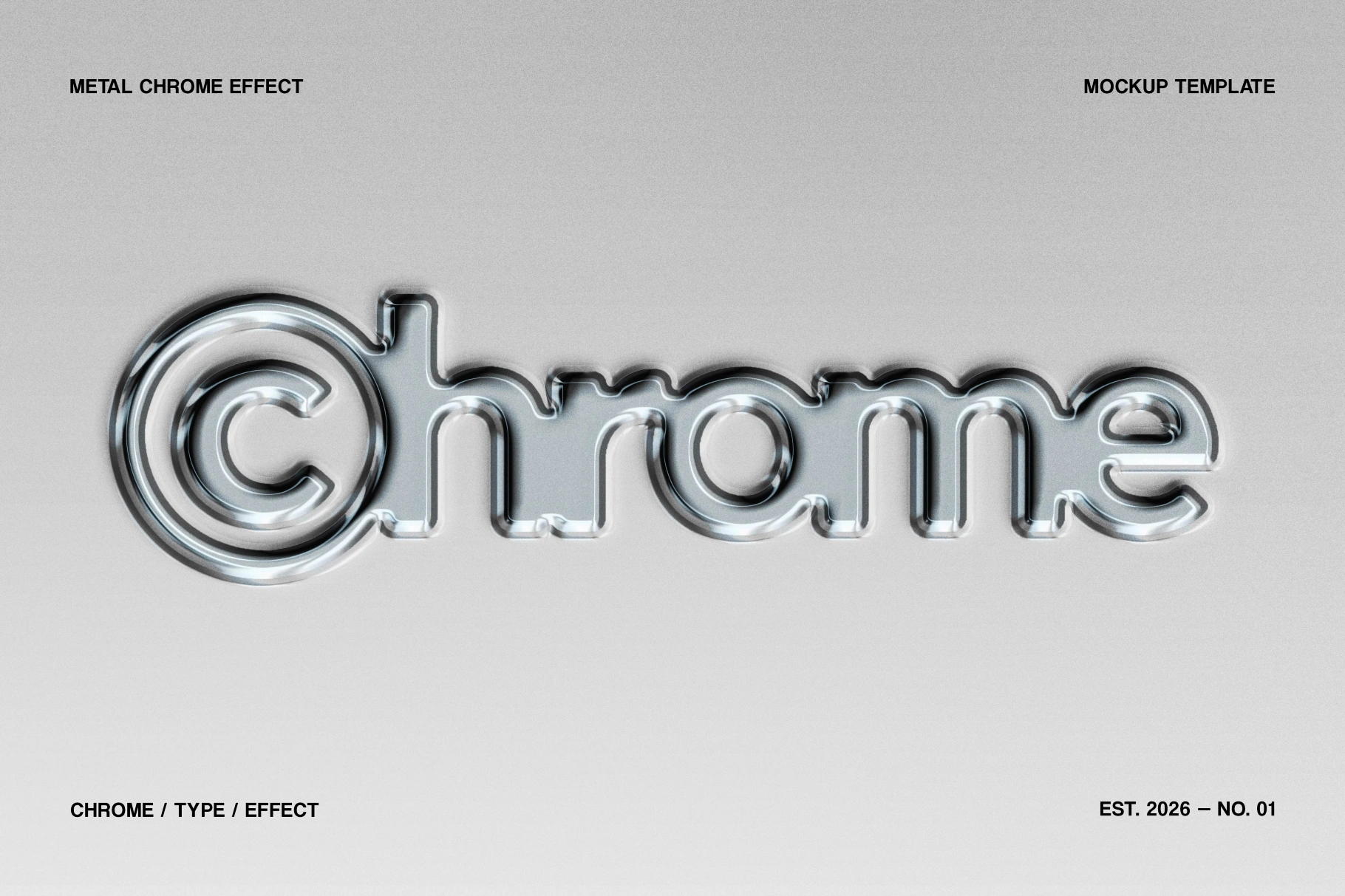 Chrome / Liquid Metal Text Effect