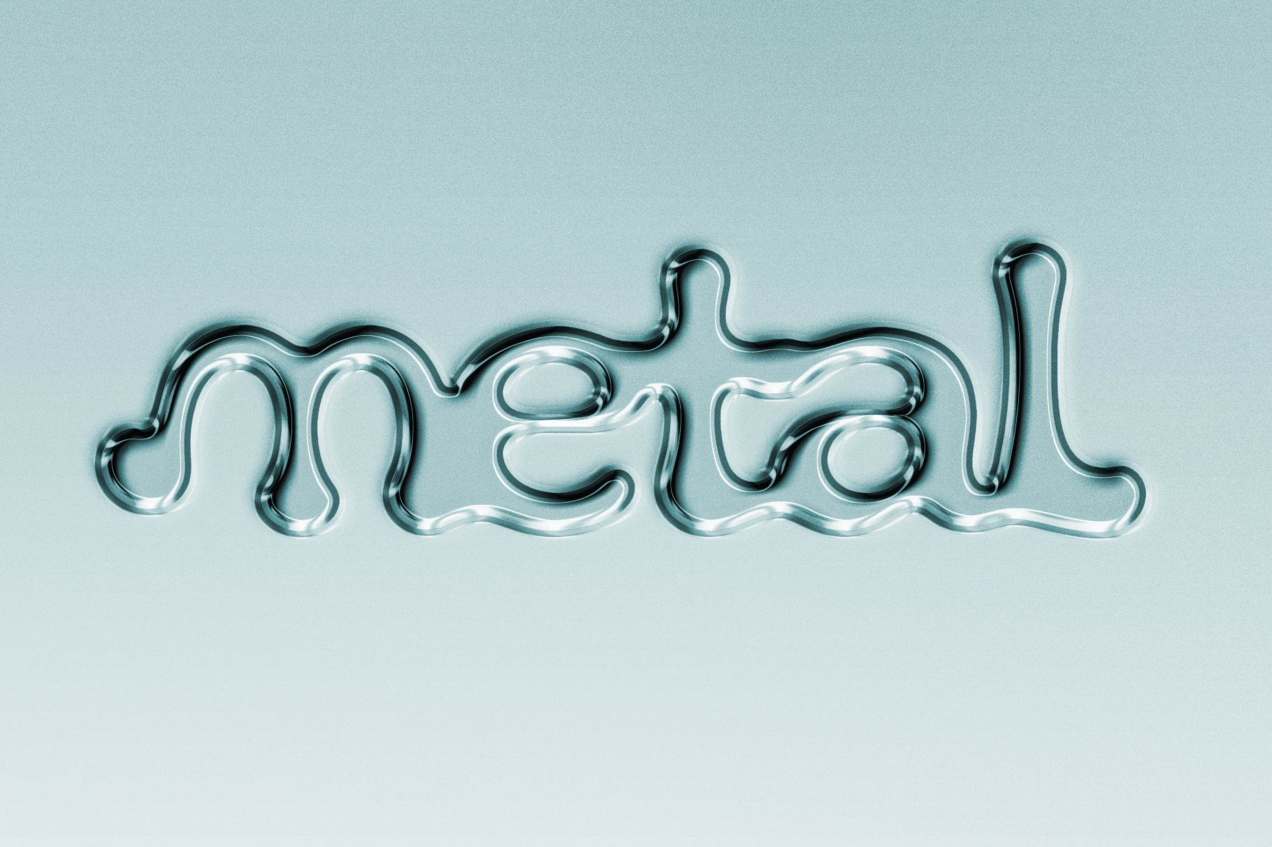 Chrome / Liquid Metal Text Effect
