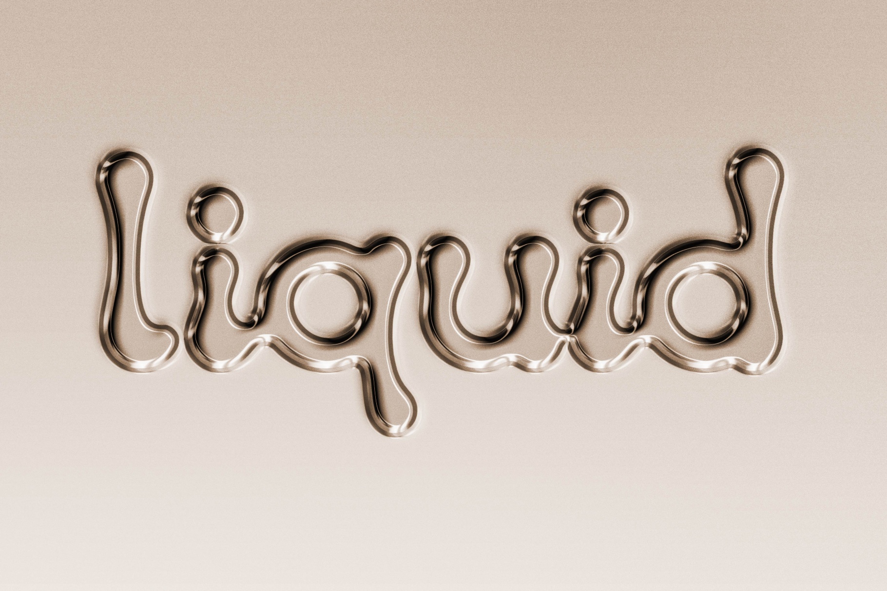 Chrome / Liquid Metal Text Effect