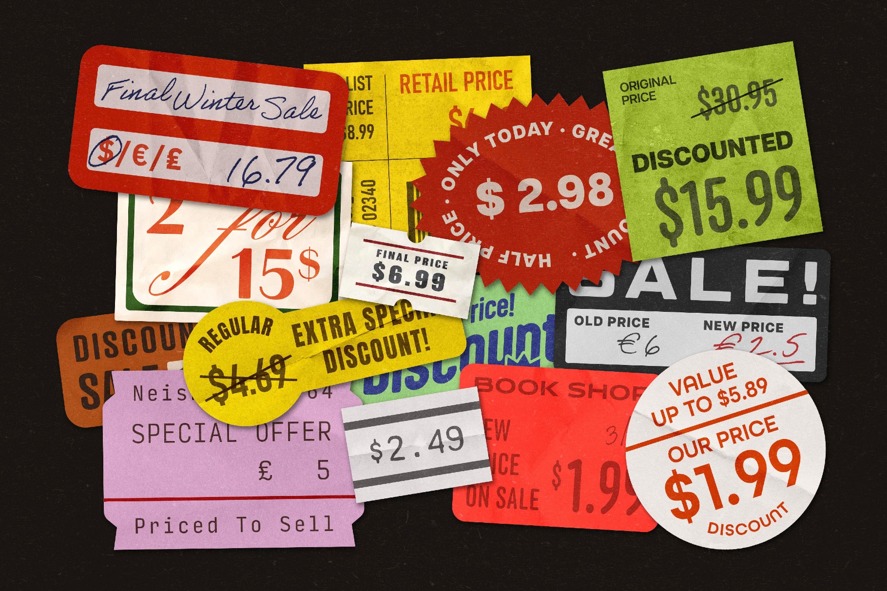 Vintage Price Stickers & Retail Tags