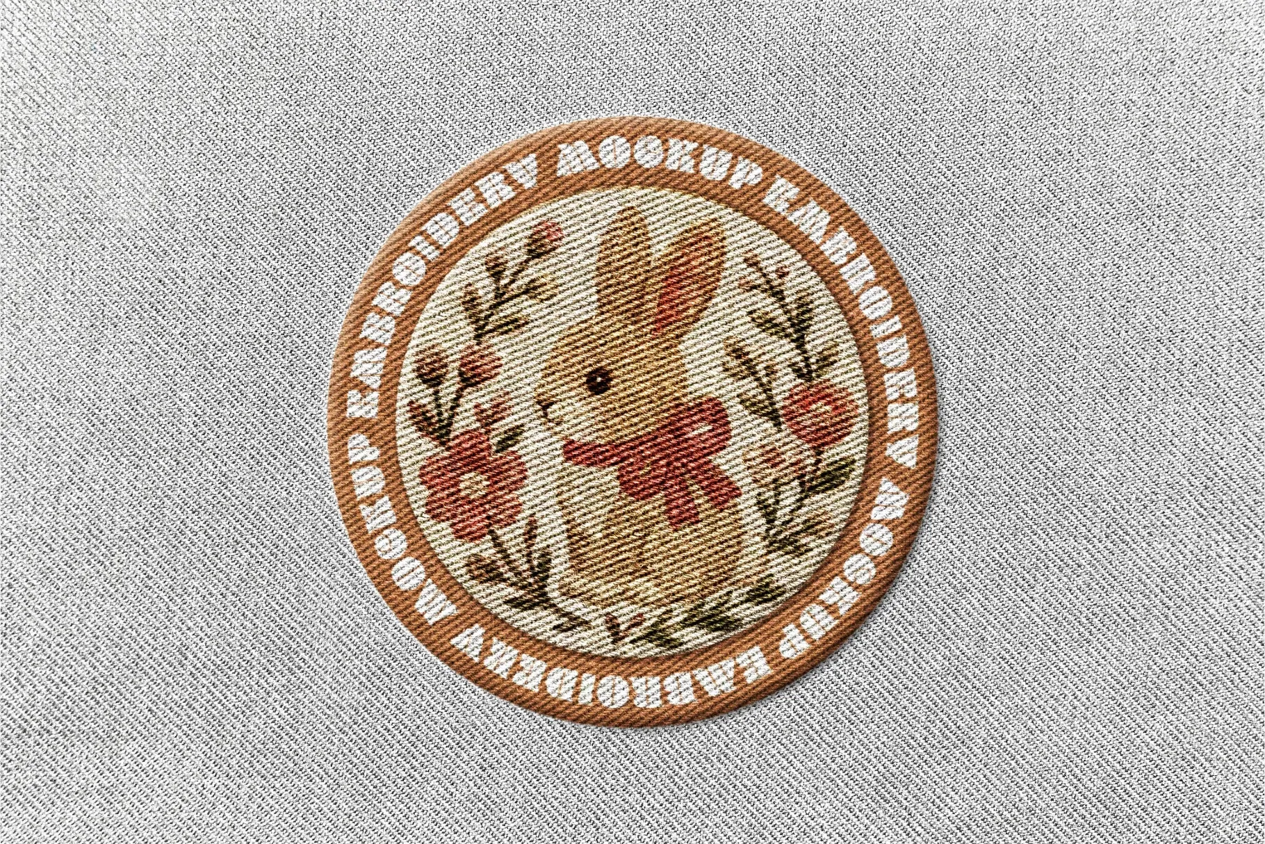 Vintage Embroidery Patch Mockup