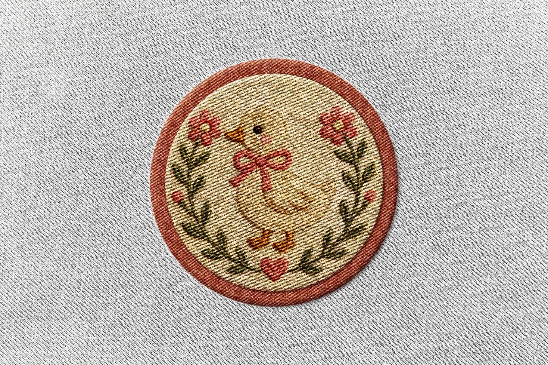 Vintage Embroidery Patch Mockup