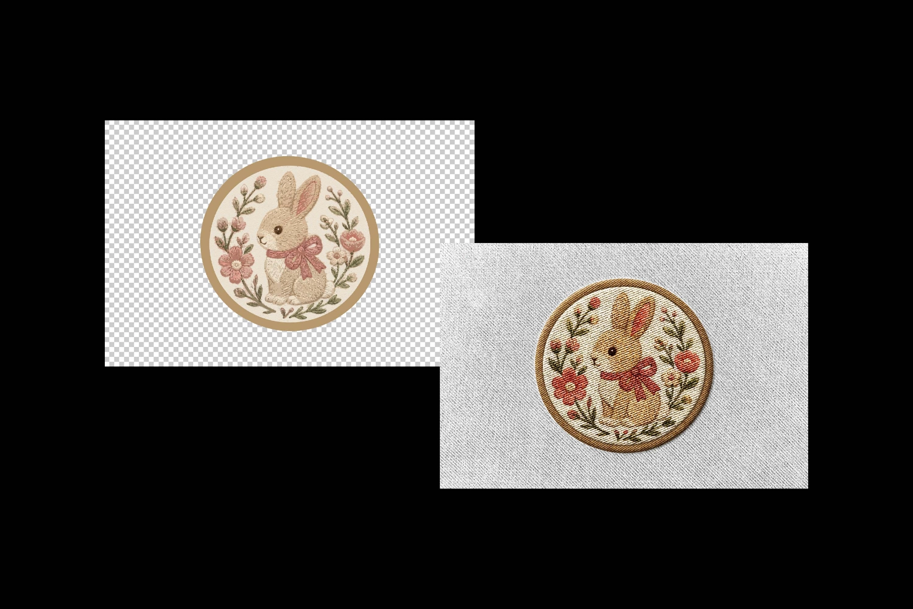 Vintage Embroidery Patch Mockup