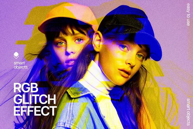 RGB Glitch Photo Effect