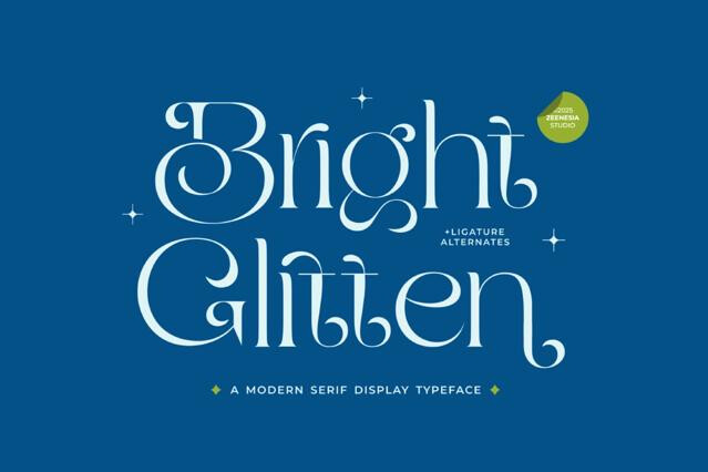 Bright Glitten - Elegant Modern Serif Display Font