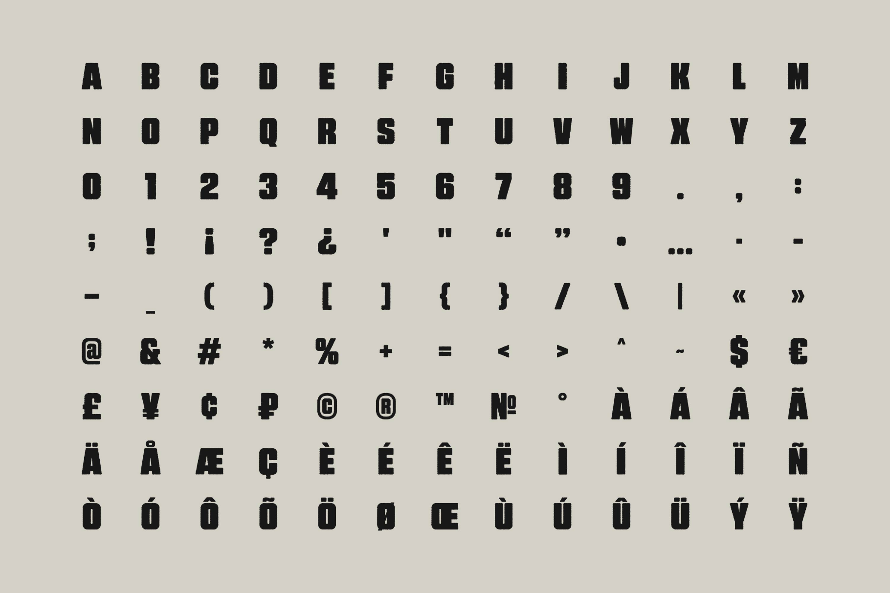 Mosher - Distressed Display Font