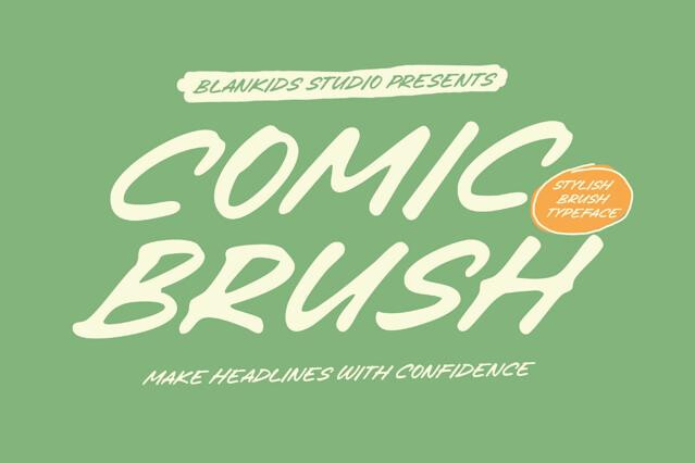 Comic Brush - Bold Marker Display Font