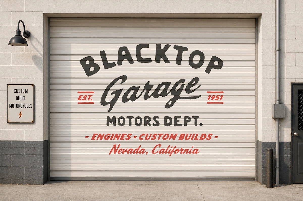 Gearline Motors - Vintage Garage Font Family