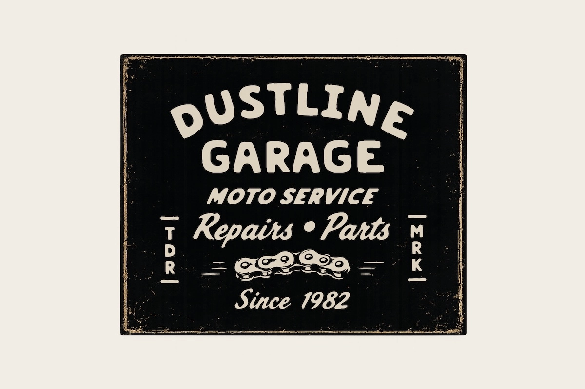 Gearline Motors - Vintage Garage Font Family
