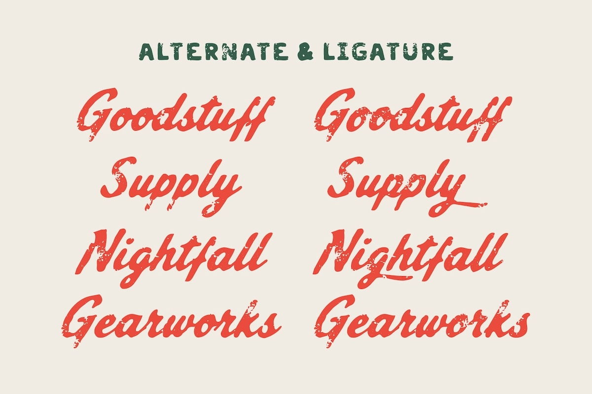 Gearline Motors - Vintage Garage Font Family