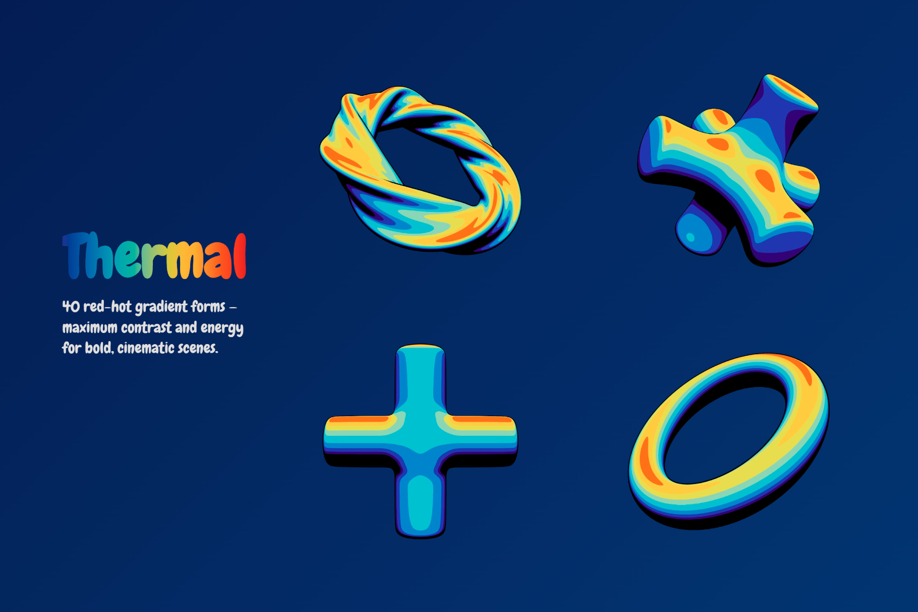 Toonforms - 120 Cel-shaded 3D Shapes