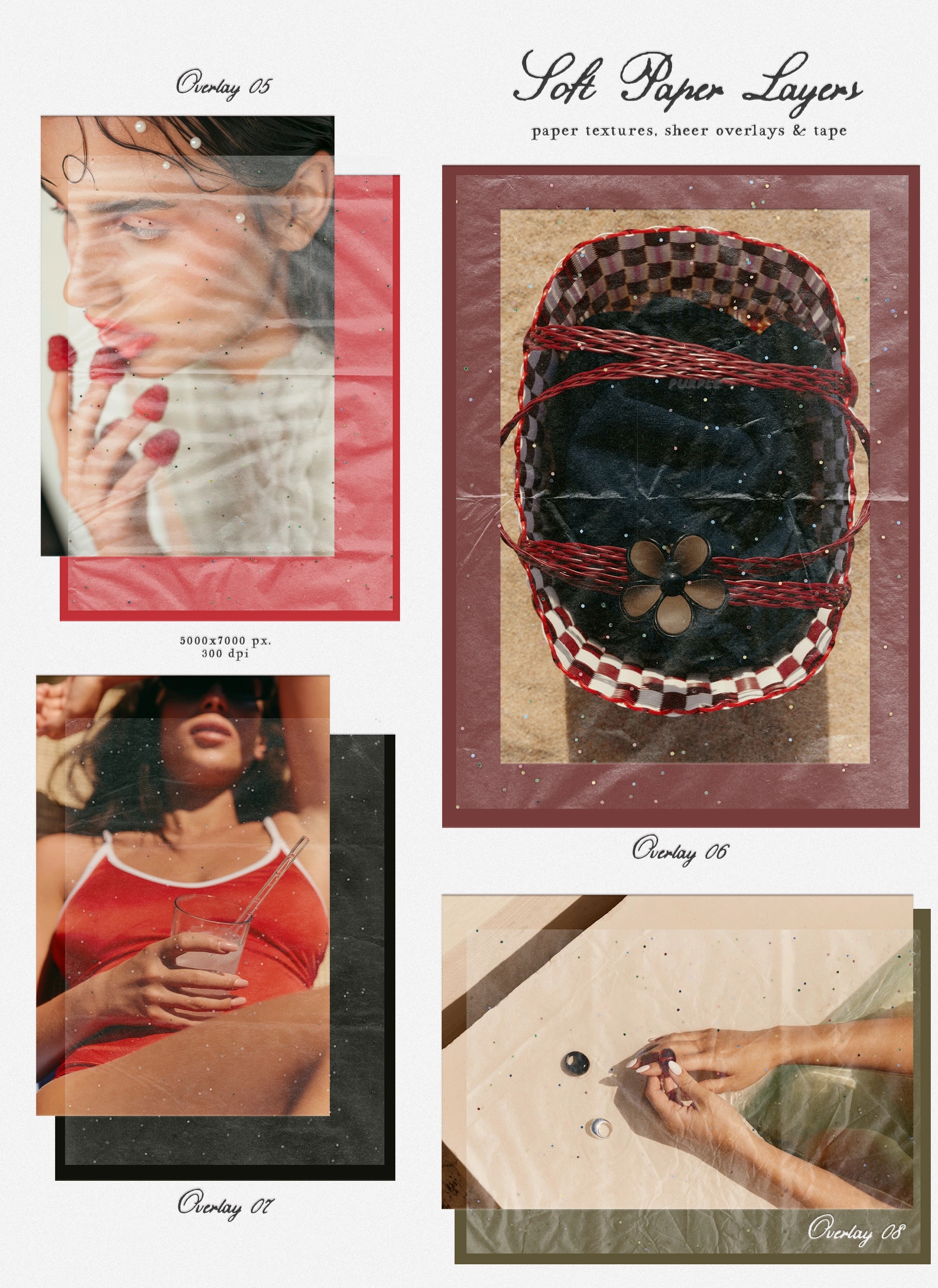 Soft Paper Layers: Textures & Tape