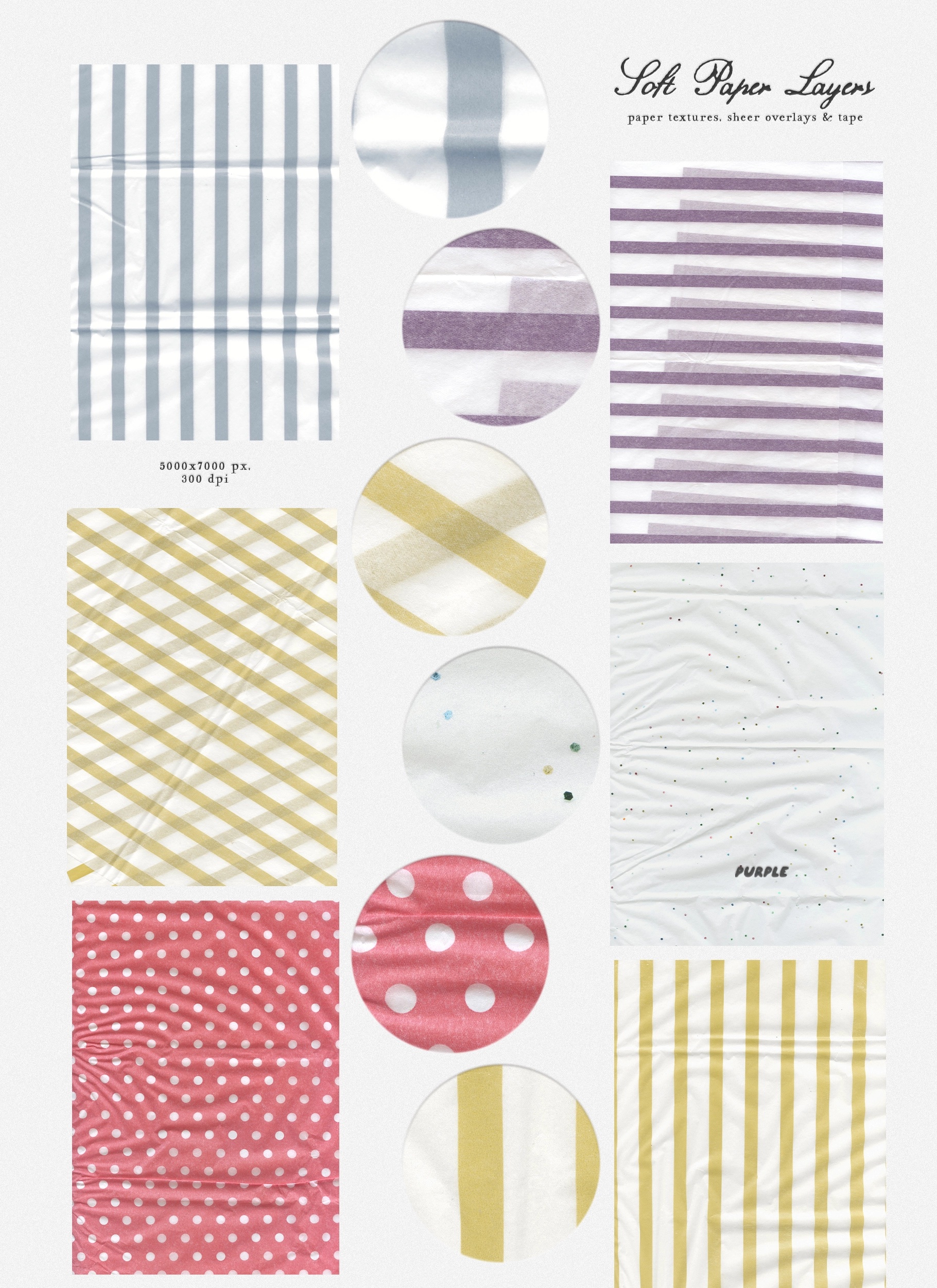 Soft Paper Layers: Textures & Tape