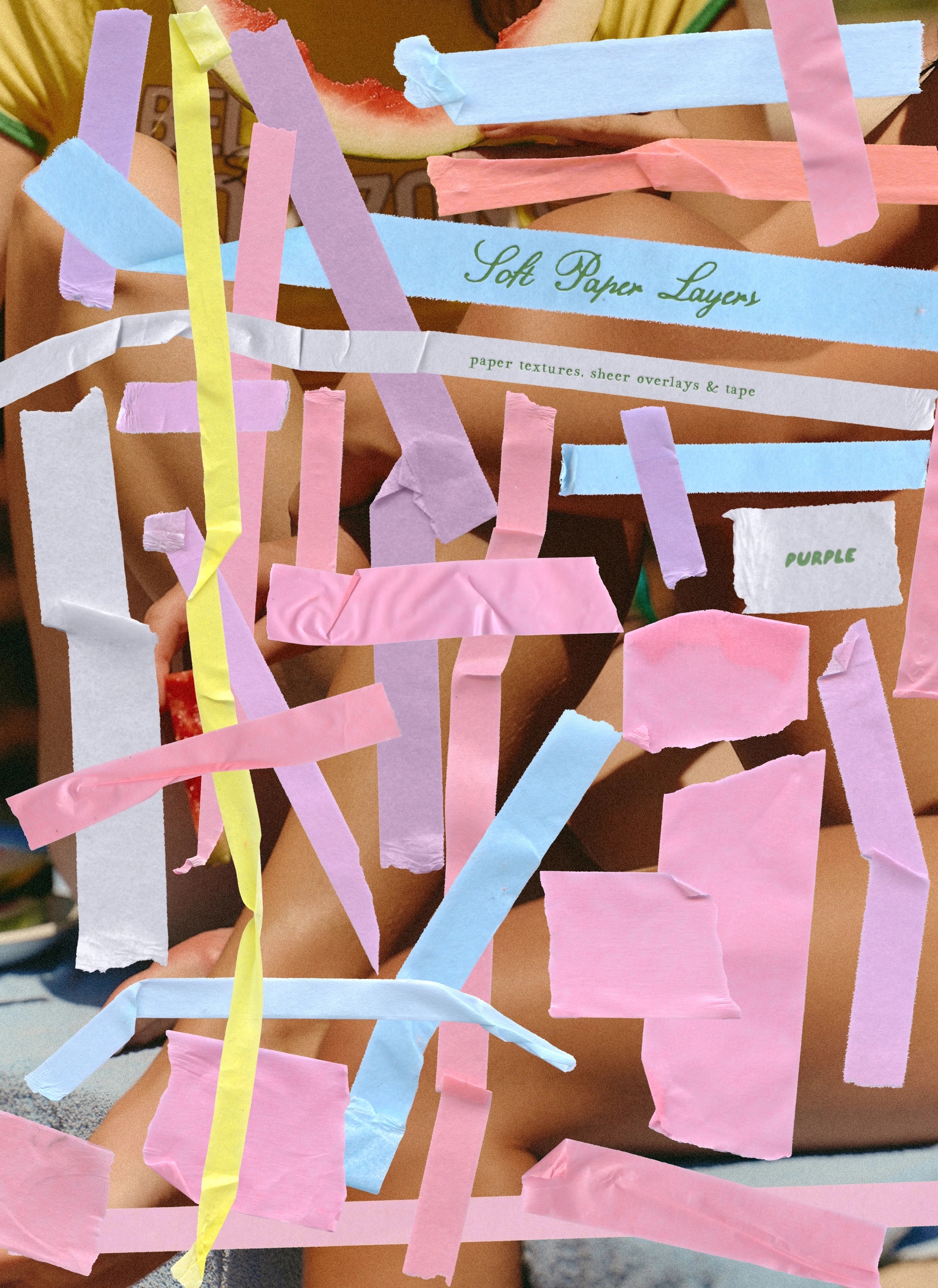 Soft Paper Layers: Textures & Tape