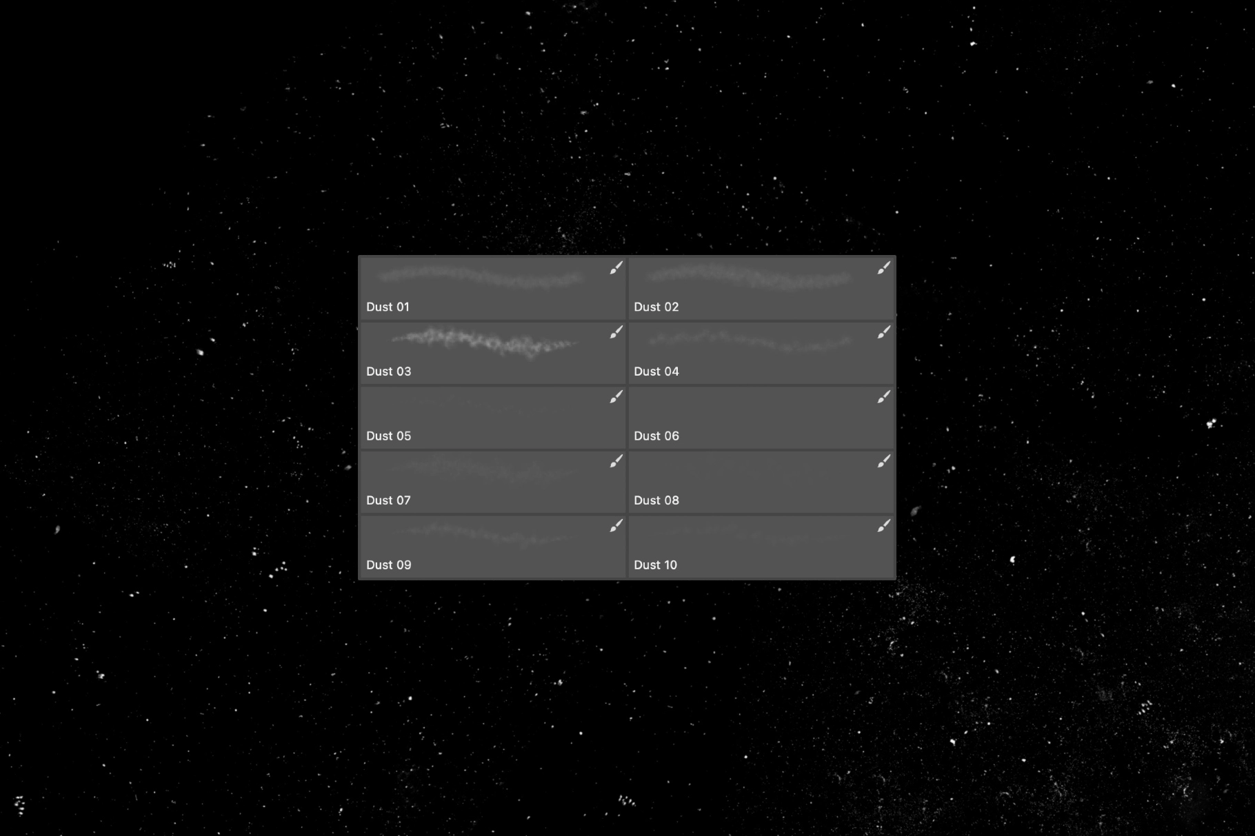 Grain & Dust Photoshop Brushes