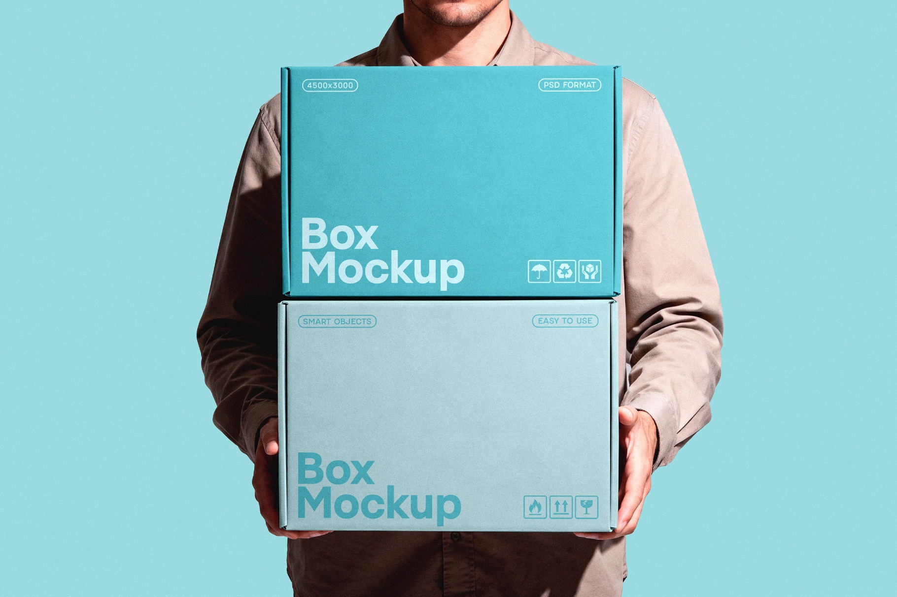 Boxes Mockup in Hands