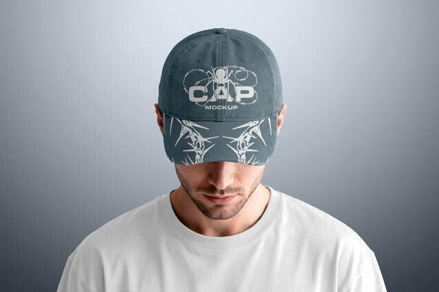 Front View Cap Mockup