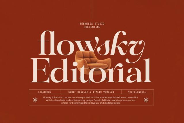 Flowsky Editorial – Elegant Serif Font