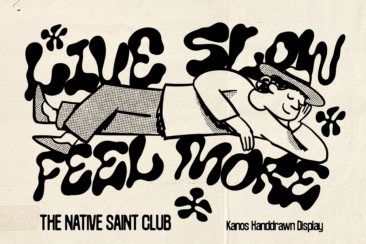 Kanos – Groovy Hand Drawn Display Font