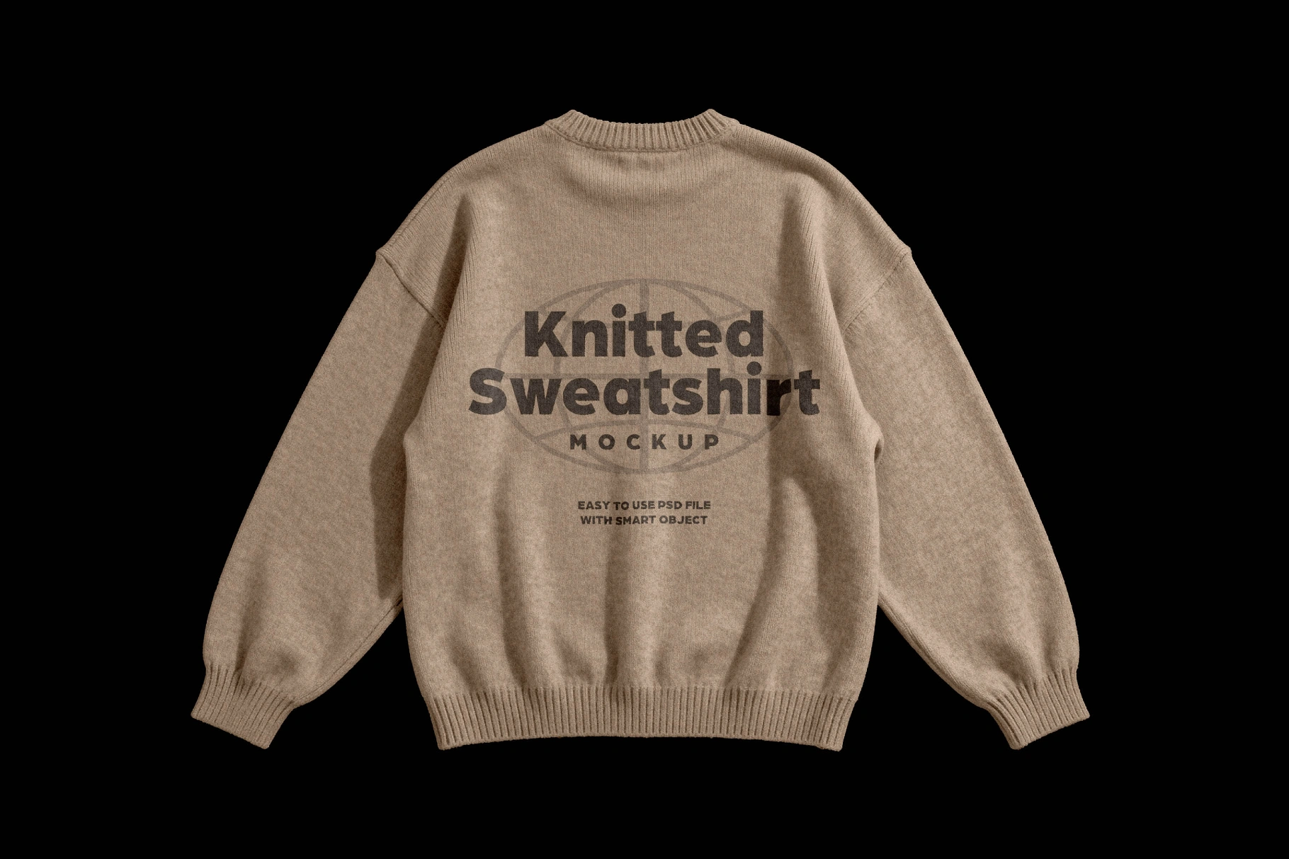 Oversize Knitted Sweatshirt Mockup
