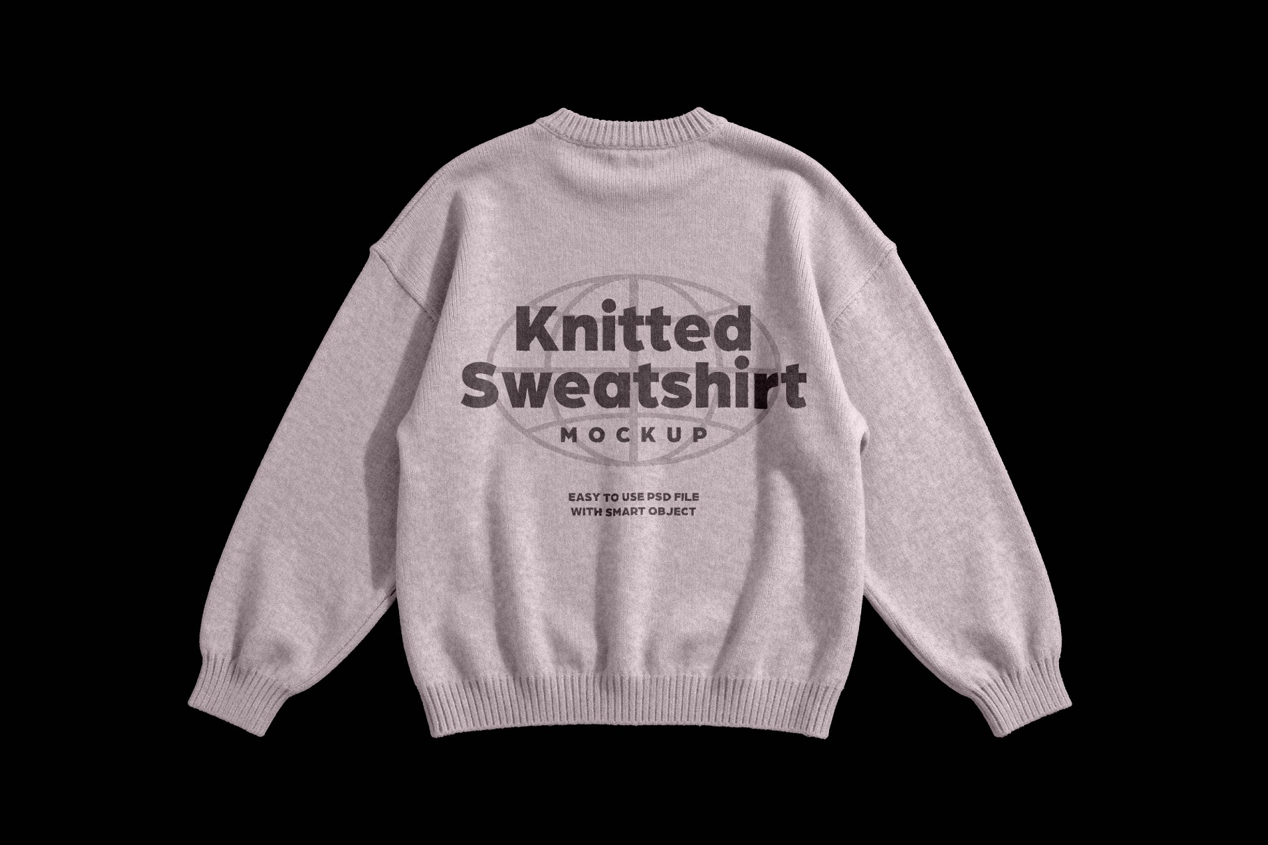 Oversize Knitted Sweatshirt Mockup