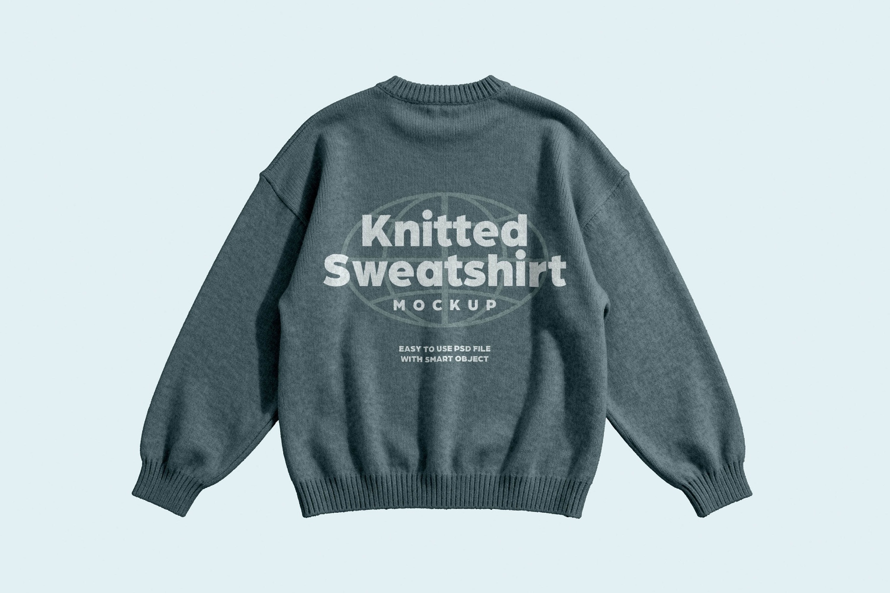 Oversize Knitted Sweatshirt Mockup