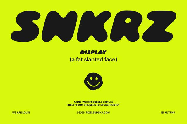 SNKRZ - Chunky Streetwear Font