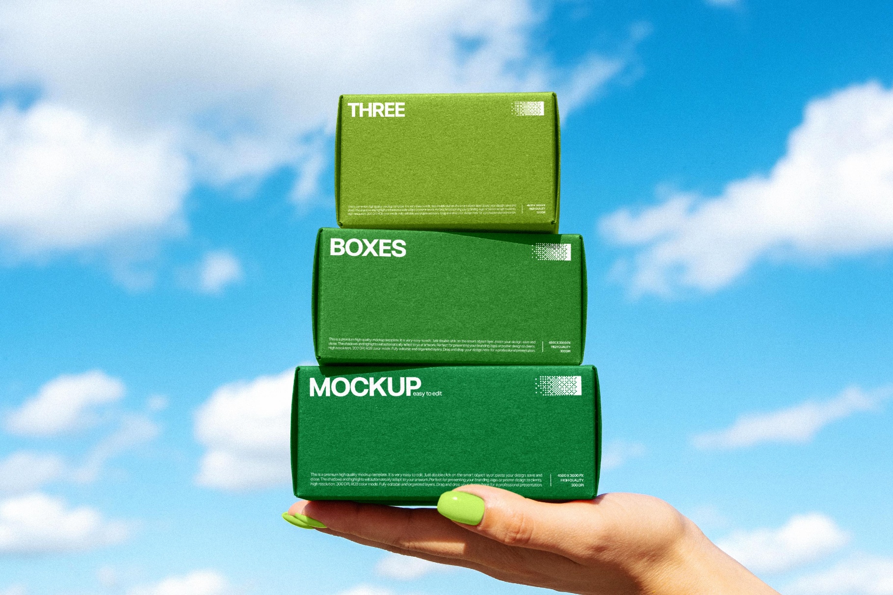 Outdoor Stacked Box Mockup