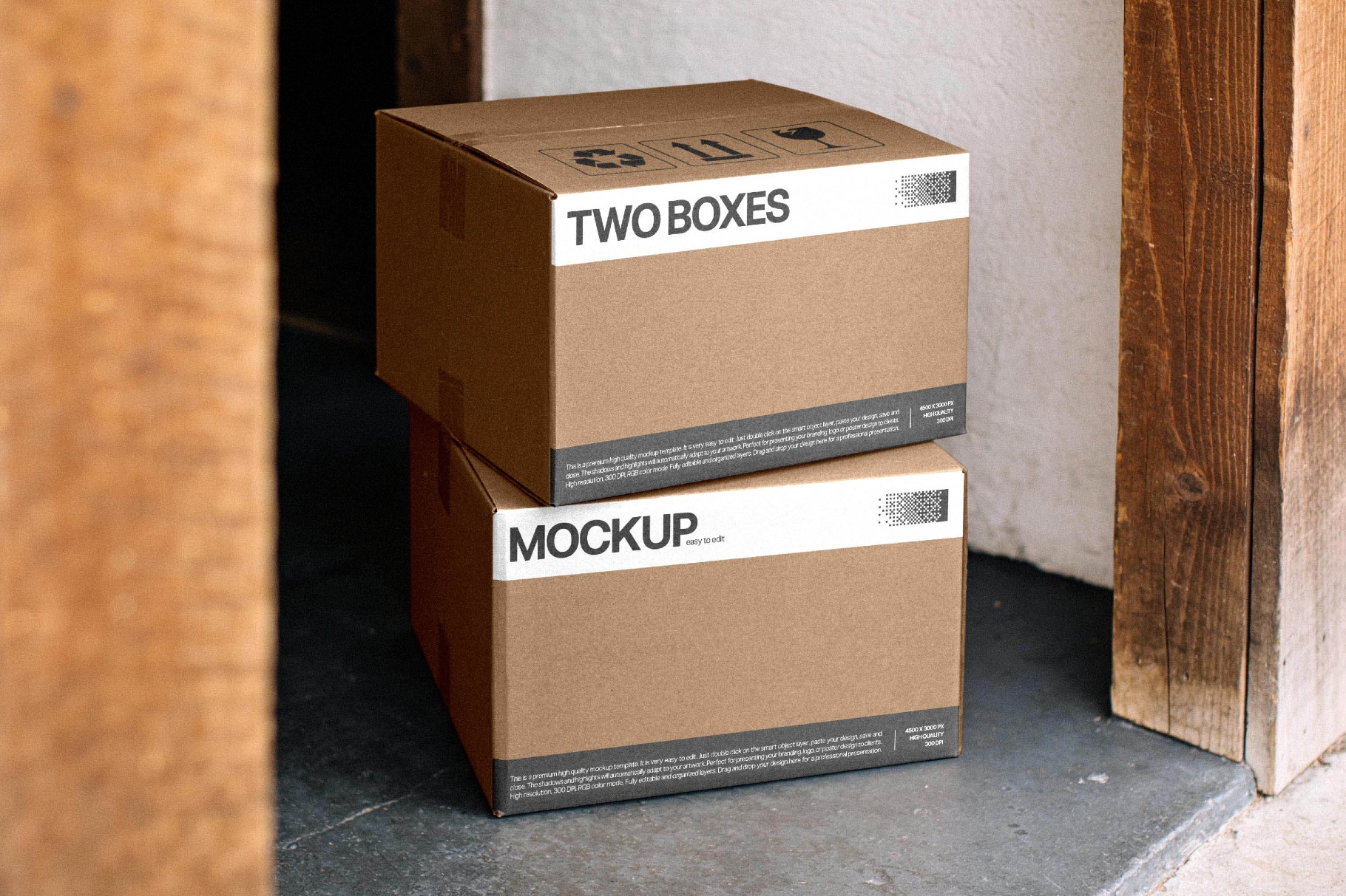 Delivery Boxes Mockup